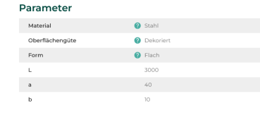 Zierhandlauf 40x10x3000mm Volle Handläufe Stahl Handlauf Flacheisen Geländer